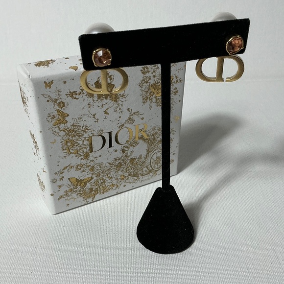 Dior Pearl and Crystal Earrings - Picture 1 of 4